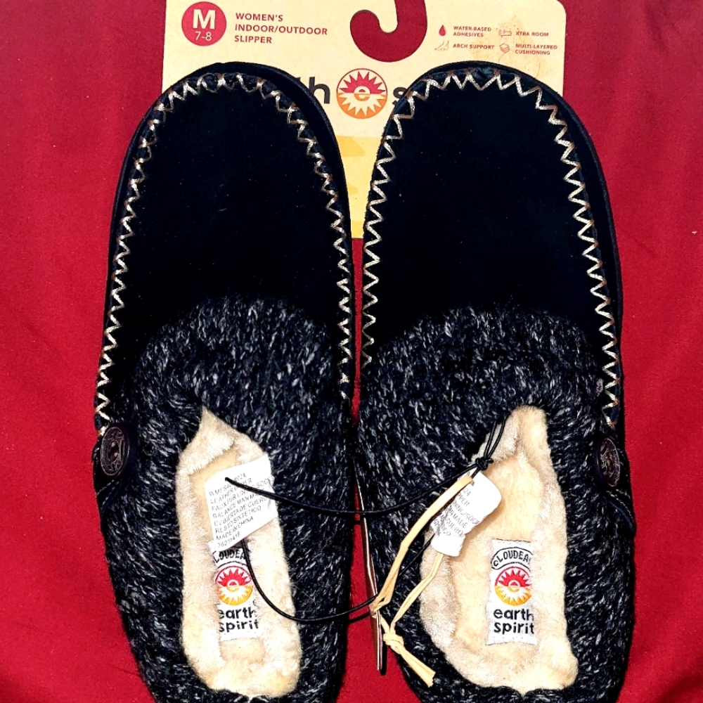 New w/tags Genuine Leather Women's Earth Spirit indoor/outdoor slippers size 7/8